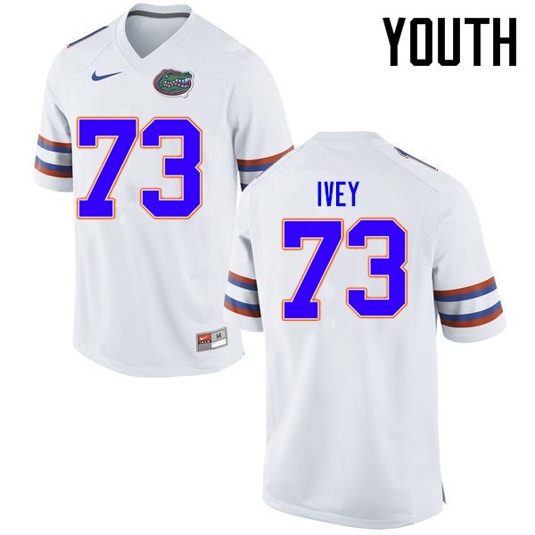 Florida Gators Youth #73 Martez Ivey College Football Jerseys White